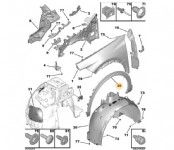 Peugeot 408 Sağ Ön Çamurluk Dodiği Orjinal