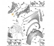 Peugeot 408 Sol Ön Çamurluk Destek Sacı Orjinal